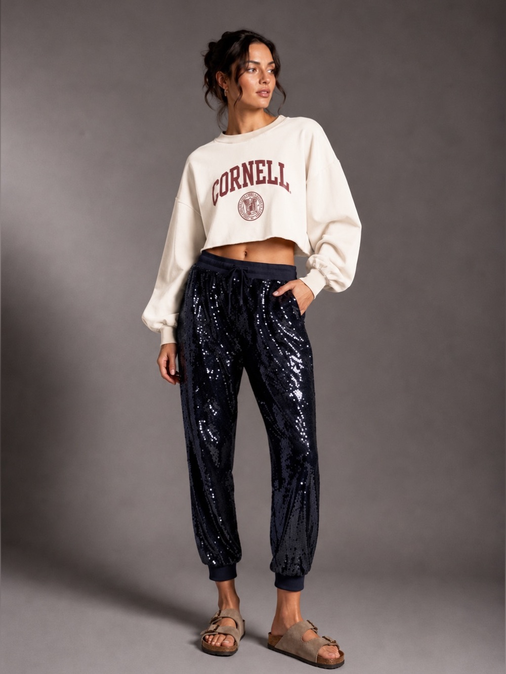 Anthropologie Sequin Drawstring Jogger Pants | Statement